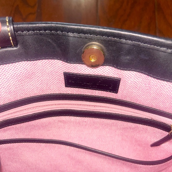 Dooney & Burke Designer Purse Handbag Purple Eggplant Croc Print NWT Tassels - Picture 11 of 13